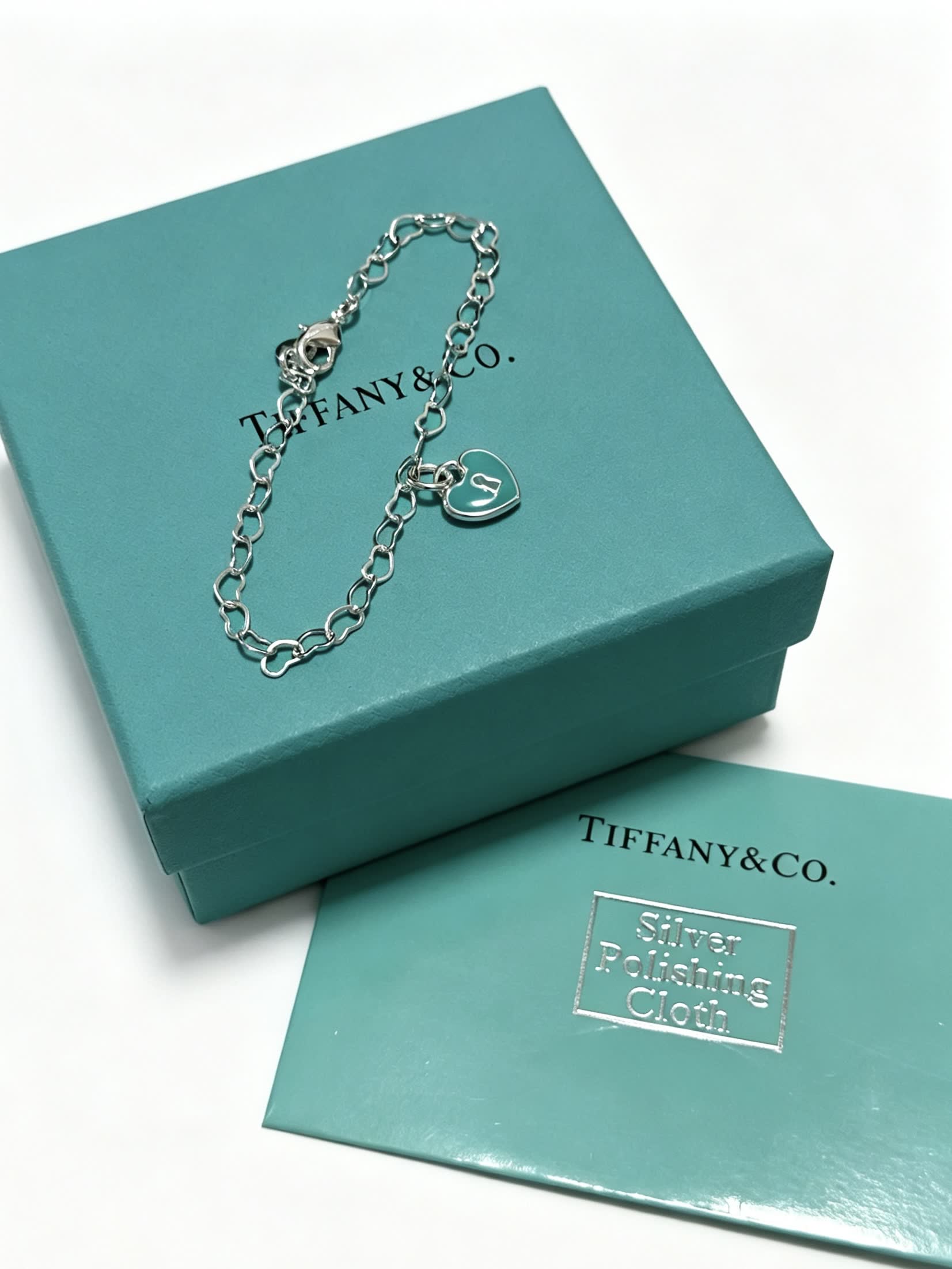 Tiffany & Co. Heart Lock Charm Bracelet